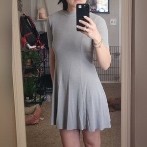 Gray Short Sleeve Dress
